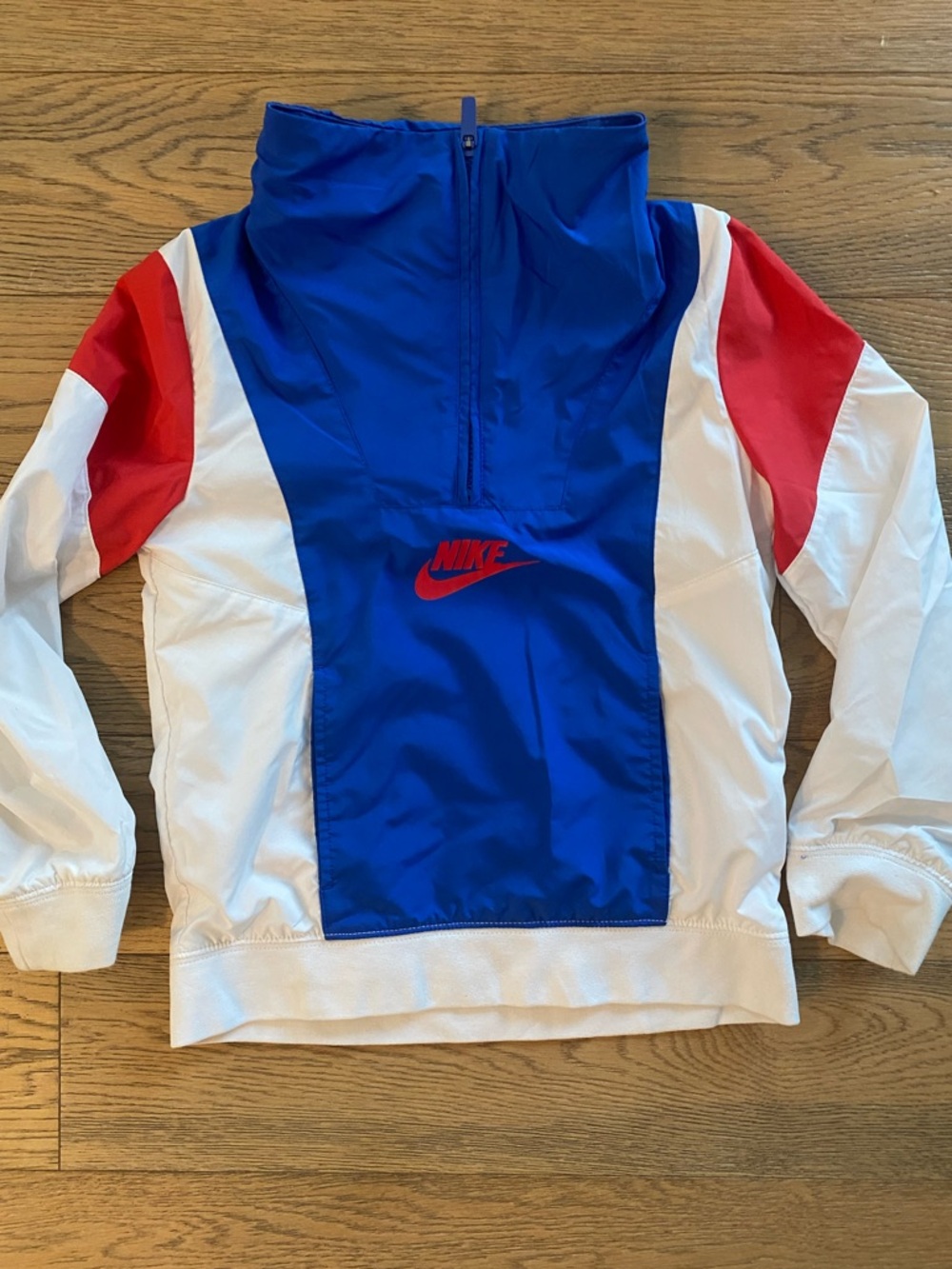 Nike Boys' Amplify 1/2 Zip athletic Jacket in  red, white, blue XS GUC
